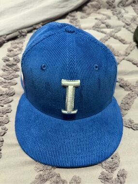 New Era Royal Blue Corduroy 59FIFTY Fitted Cap with Multicolor Accent WBC Italy
